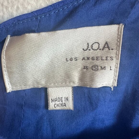 J.O.A. Royal Blue Summer Romper V-Neck Spaghetti Strap - Picture 5 of 6